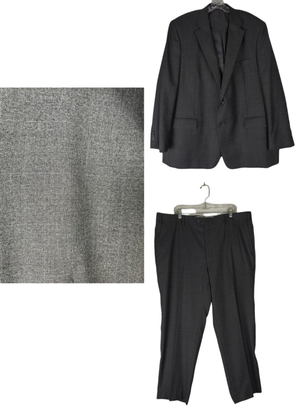 Antonio Parillo 2 Piece Suit Men's 48R Wool Two Button Blazer Pleated Pants 43R